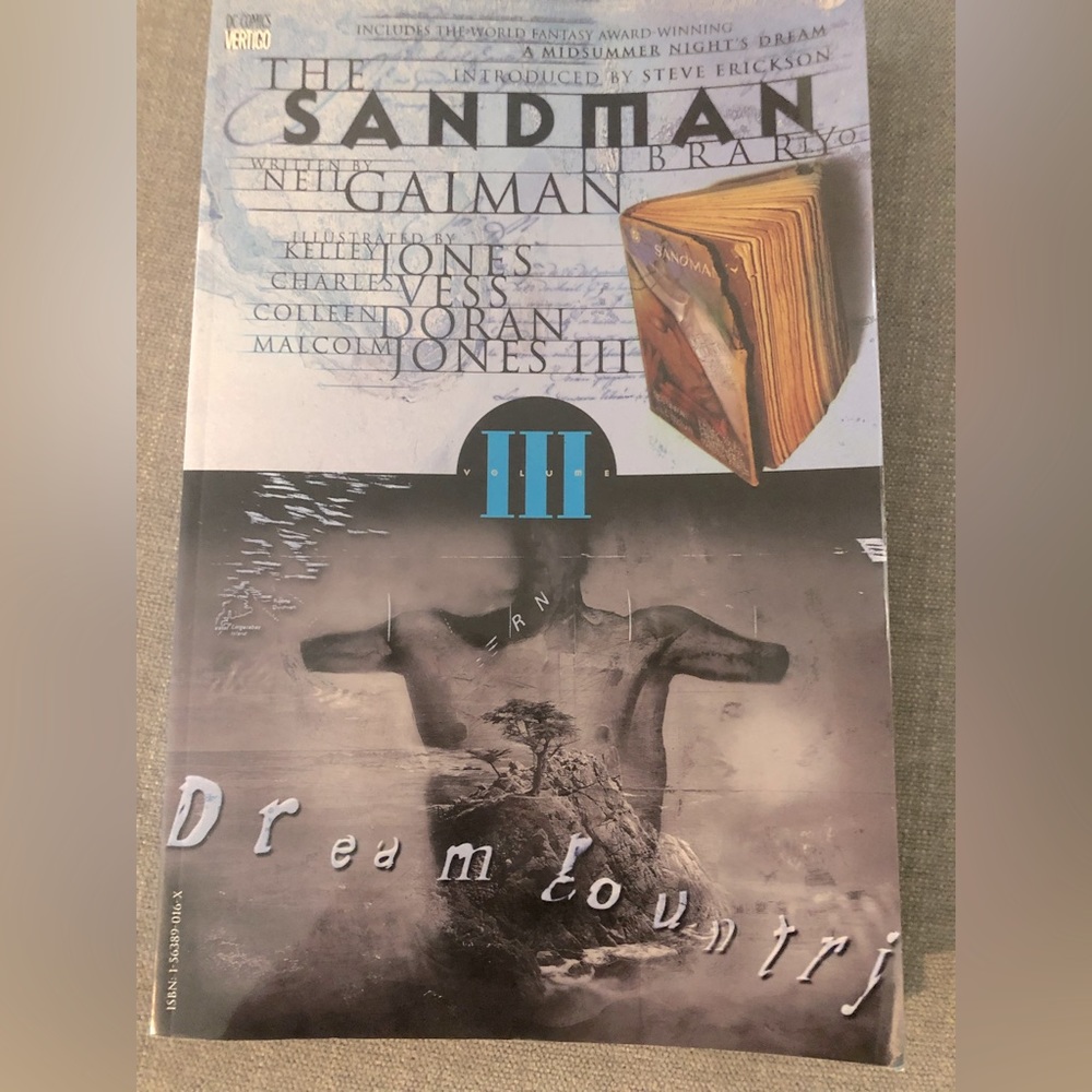 The Sandman Volume 3 Dream Country Graphic Novel by Neil Gaiman